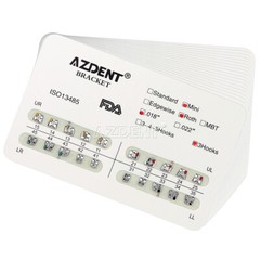 Dental Orthodontic Bracket Brace Mini Standard Roth/MBT.022/018 3-4-5/3 Hooks