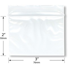 Plymor 3″ x 2″, 2 Mil Zipper Reclosable Plastic Bags