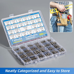 380PCS Stainless Steel Compression Springs Kit 23 Sizes Small Repair DIY Set