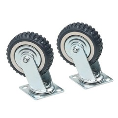 4 Pcs 6 Inch Swivel Caster Wheels Heavy Duty Inclined Fixed Wheel With Brake