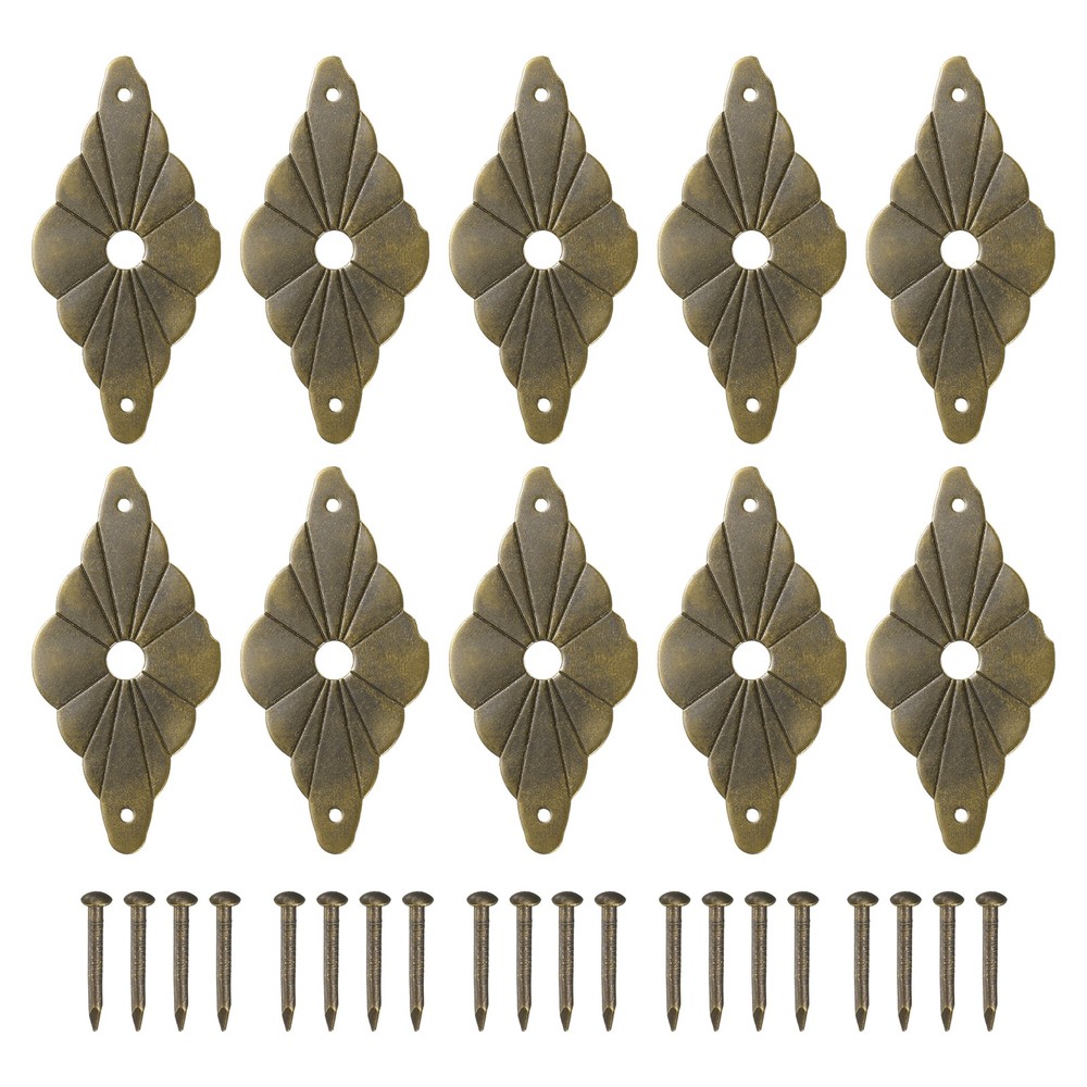 10Pcs Cabinet Knob Backplate 2.36 Inch Diamond Shape Backplate
