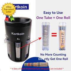 Automatic Coin Sorter 5 In 1 Coin Counter Machine Coin Wrappers Change Sorting