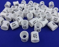 #48 Mini Slip On Size Markers Bag of 50 Retail Supply Hanger Garment Hanger