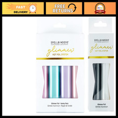Satin Pastels & Opaque Black/White Hot Foil – 6 Rolls Variety Pack for Crafting