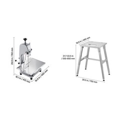 Uimoso Commercial Electric Meat Bandsaw 1100/1500W for Cutting Bones and Meat