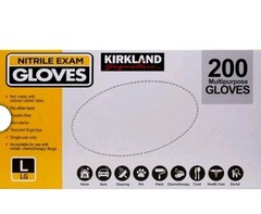 Kirkland Signature. Nitrile Exam Gloves, ORIGINAL GREY, Large, 400 Count