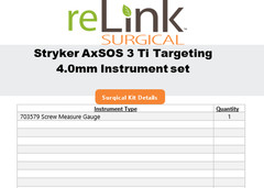 Stryker AxSOS 3 Ti Targeting 4.0mm Instruments