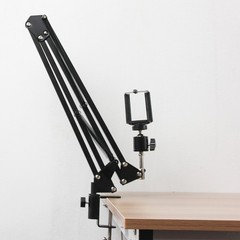 0.49″ Hole Dia. Universal C-Clamp Desk Clamp for Table Lamp Mic Arm, Black