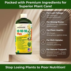 10-10-10 All Purpose Plant Food – Liquid Fertilizer with Seaweed Kelp & Iron …