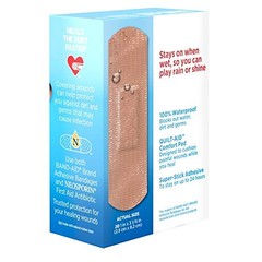 Band-Aid Brand Water Block Waterproof Tough Adhesive 20 Count (Pack of 1)