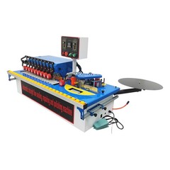 110V Woodworking Curve&Straight Edge Bander Double-sided Polishing Trimming