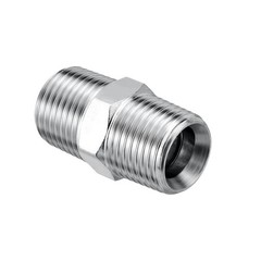 10 Pack Hydraulic Hose Adapter Fittings: 1/2″ NPTF Male x 1/2″ NPTF Male w/Cover