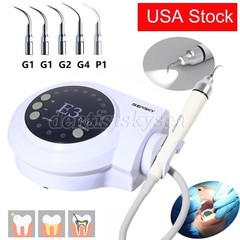 Dental Ultrasonic Piezo Scaler LED Handpiece 5 Tips Fit Cavitron EMS Woodpecker