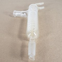 CHEMGLASS CG-1210-01 Friedrich Coiled Condenser 330mm 15° Angled 24/40 Joints