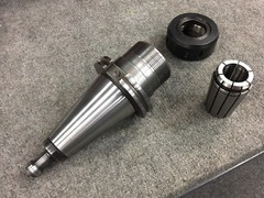 TECHLEADER CAT50 TG150 Collet Chuck + 1.25″/32mm Collet + HAAS TSC Ret’n Knob