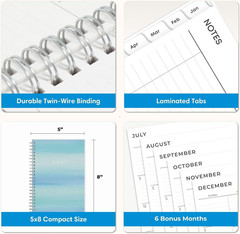 2027 Weekly and Monthly Planner Calendar, January 2027 – December 2027, 5″ X 8″,