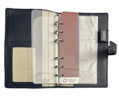 Franklin Covey Anna Pocket Snap Binder Blue Nappa Leather 6X3.5 Planner #59363