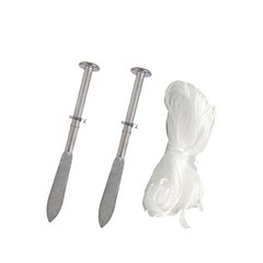 Thread Nail with Reinforced Cap for Construction Hanging 14.8×1.8×6.5cm Silver