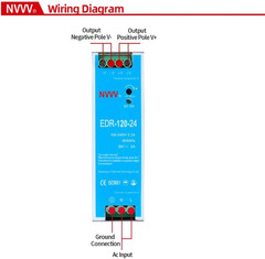 EDR-120-24 120W 24VDC 5Amp Industrial DIN Rail Power Supplies (24V 120W)