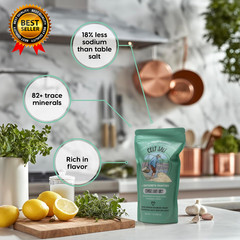 Celtic Salt Light Grey Coarse Celt Salt by Natures Pantry 82+ Minerals Non-Gmo