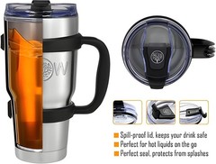 30 oz Tumbler Lid Replacement Clear Spill Proof Compatible for YETI (2 Pack)