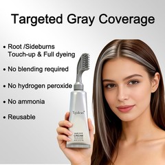 Tgideas Hair Dye Cream Comb with Natural Plant Extract, Root Touch Up Hair Co…