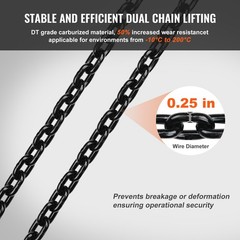 Uimoso Electric Chain Hoist Single Phase, 2200 lbs Capacity, 20 ft Lift Height