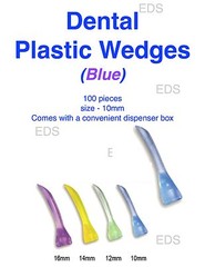 Dental Plastic Wedges – 100 pcs – size ( Blue 10mm )