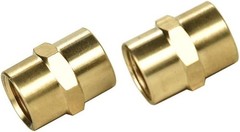 2 Pack 1/4″ x 1/4″ NPT Coupler, Brass Female Pipe Fitting 1/4″ x 1/4″ NPT Fem…