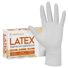 LATEX Powder-Free Exam Gloves, White, Small, 1000/Case