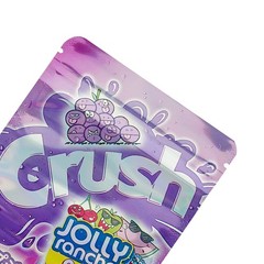 Smell Proof 3.5g Stand Up Mylar Bags Zipper Candy Holographic Foil Bags 100pcs