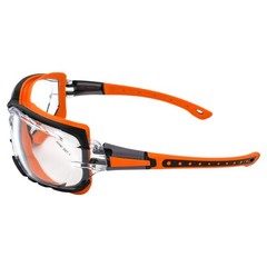 Birdz Eyewear Gasket Safety Padded Motorcycle Riding Glasses Orange w/Clear Lens
