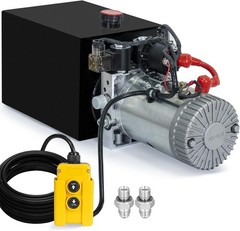 8 Quart Double Acting Hydraulic Pump Dump Trailer 12V DC Unit Pack Power Unit