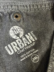 Urban Chef Works Jacket Men’s 2XL Gray Cotton Chef Coat Utility