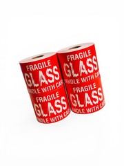 Shipping Labels- 3X5 Fragile Glass 500 labels per roll, 1-12 Rolls