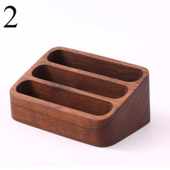 1pcs Wooden Large Capacity Business Card Box Desktop Card Holder Storage Supply