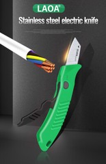 Electrician Cable Stripping Knife Stainless Wire Cutter Stripper Utility Knife