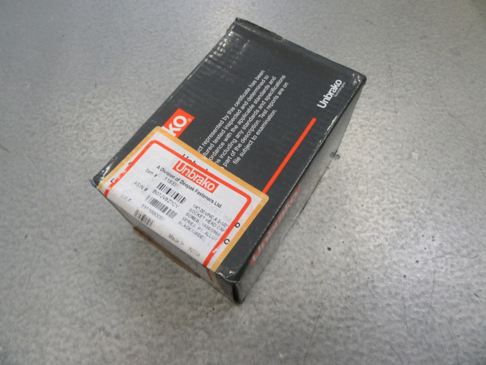 Unbrako 1/4″-20 UNC X 2-1/2″ Socket Cap Screws SHCS Alloy Steel 100pc 1936/1960