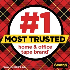 Scotch Transparent Tape, 0.5 in x 450 in (12.7 mm x 11.4 m)
