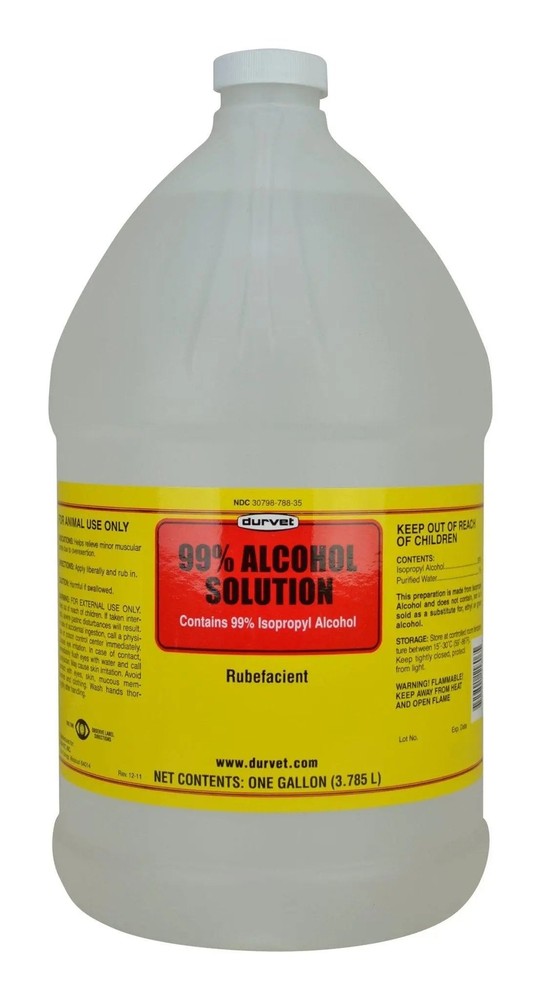 Durvet 99% Isopropyl Alcohol Solution 1 Gallon