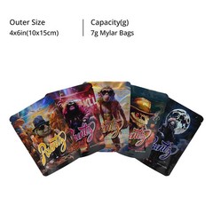 7g/28g Mylar Bags | High-Capacity Foil Pouch | Resealable + Heat-Seal | 100pcs