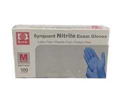 (100/Pk) MAVERIC Synguard Disposable Nitrile Exam Gloves – Size Medium – Blue