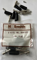 HH SMITH 494-103 BLACK BANANA PLUG 5 PCS KIT NEW IN PACKAGE 30 DAY RETURNS