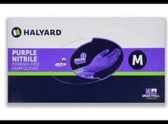 Halyard 55082 Nitrile Exam Gloves 5 Boxes of 100 = 500 Gloves – Purple – Medium