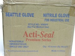 Acti-Seal Powder Free Latex Rubber Gloves XL (10 boxes / 1 Case/ 1000 Gloves)