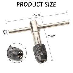 T-Handle Tap Wrench Set (M3-M8) – Adjustable Hand Tapping Tool for Threading
