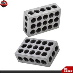1-2-3 Blocks 23 Holes .0002″ Machinist 123 Jig 1 Matched Pair High Precision US