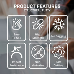 Structural Polyester Putty for Bonding and Repair-Quart- Includes Catalyst