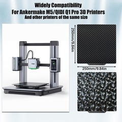 Double Sided Textured PEO PET Build Plate for Ankermake M5/QIDI Q1 Pro 3D Pri…