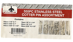 555pc Goliath Industrial Stainless Steel Cotter Pin Assortment Kit ~ SSCP555